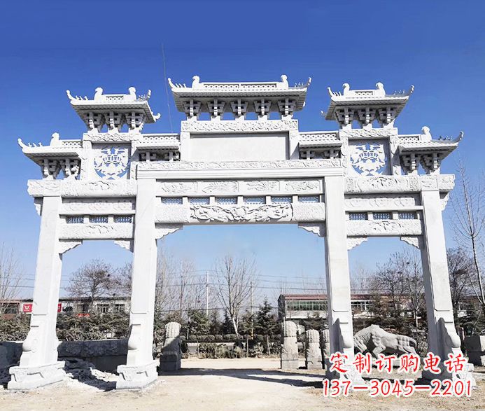 烟台大理石牌坊石雕定制