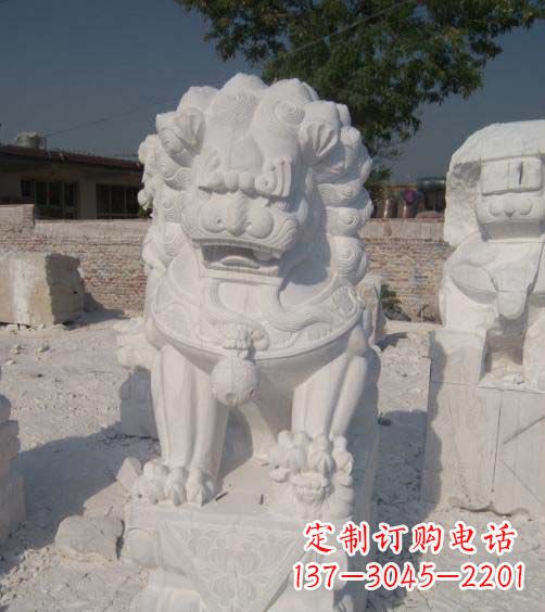 烟台精美大理石狮子雕塑