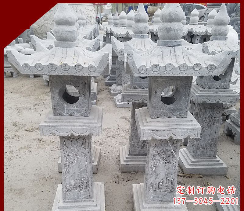 烟台精美大理石石灯笼雕塑