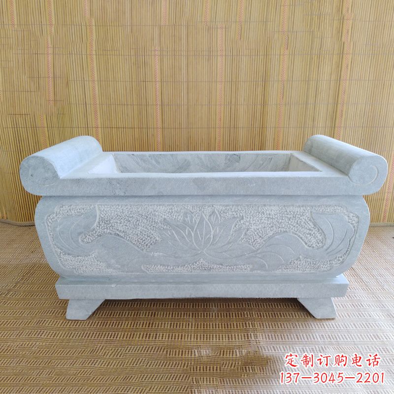 烟台精美大理石石雕香炉雕塑