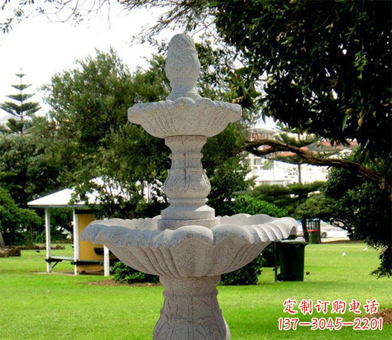 烟台大理石双层喷泉雕塑,精美绝伦