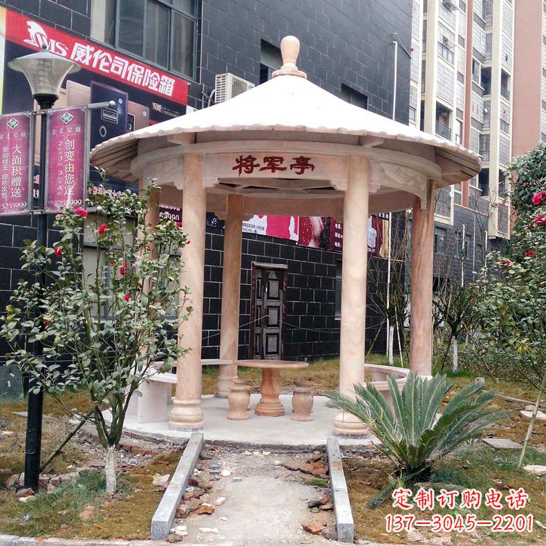 烟台精美大理石凉亭雕塑