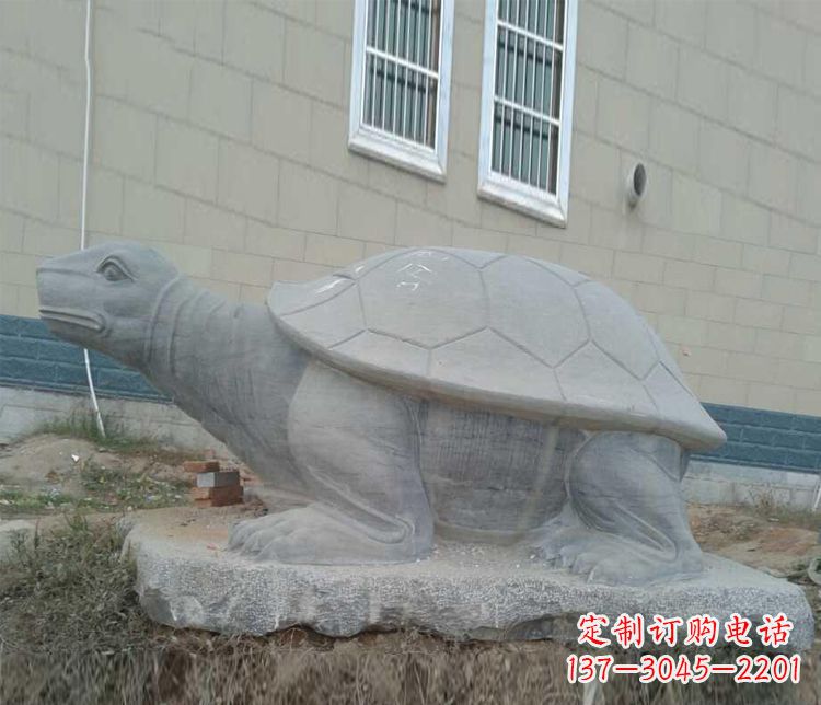 烟台大理石乌龟石雕精美的古典风格装饰