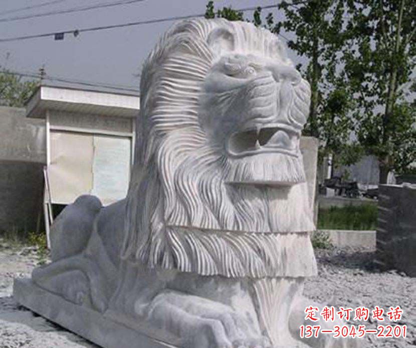 烟台大理石西洋狮子石雕塑
