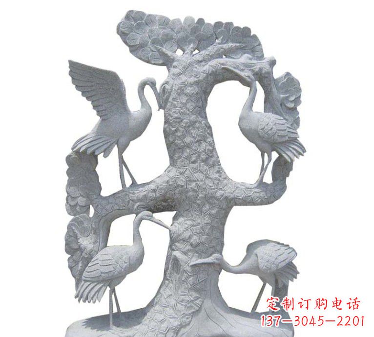 烟台精美大理石松树雕塑
