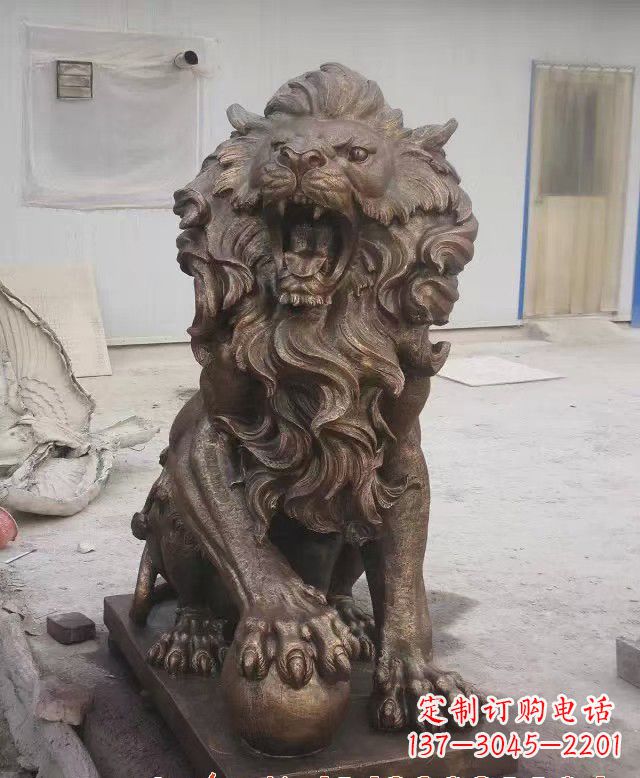 烟台大理石狮子雕塑,演绎优雅狮子魅力