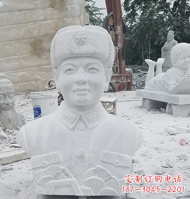 烟台大理石校园雷锋头像雕塑