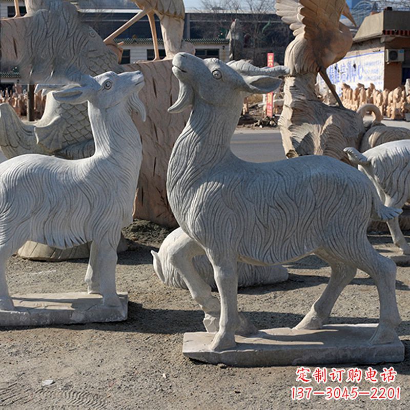 烟台大理石精美羊雕塑