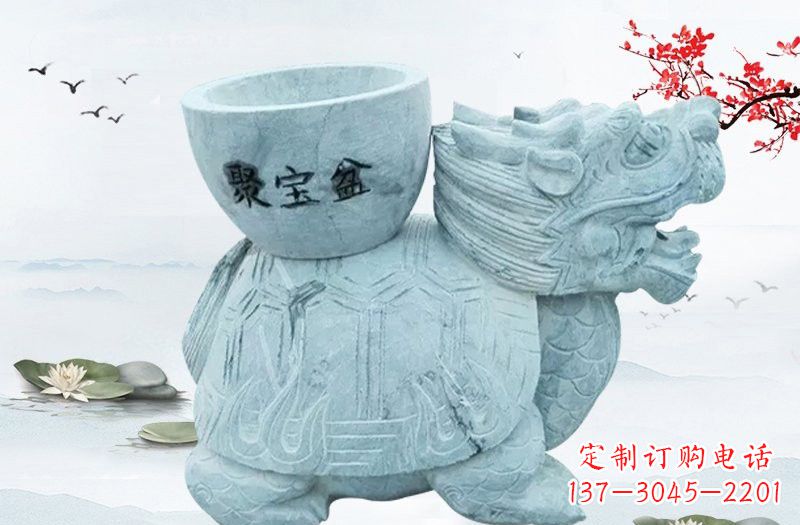 烟台大理石招财龙雕塑
