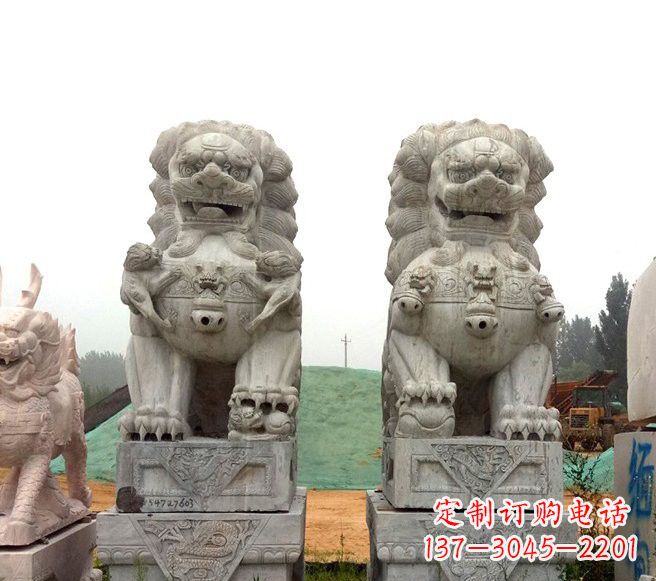 烟台传统大理石狮子雕塑