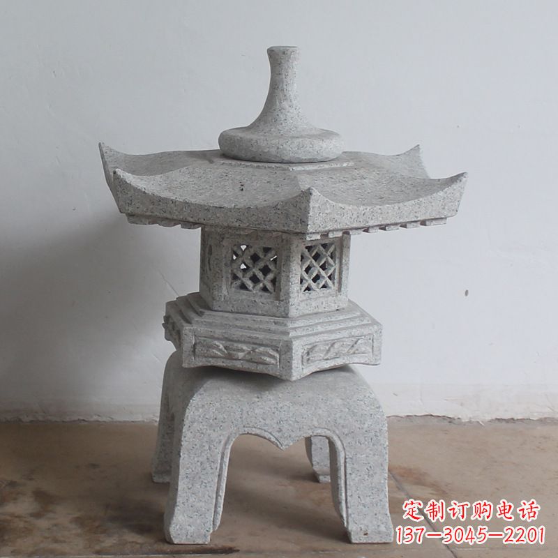 烟台传统中式雕塑大理石石灯