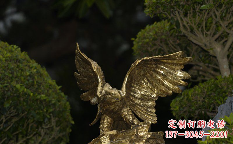烟台大鹏展翅老鹰铜雕 (3)