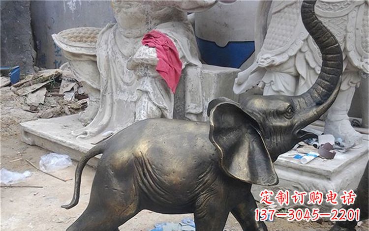 烟台精美大象铜雕