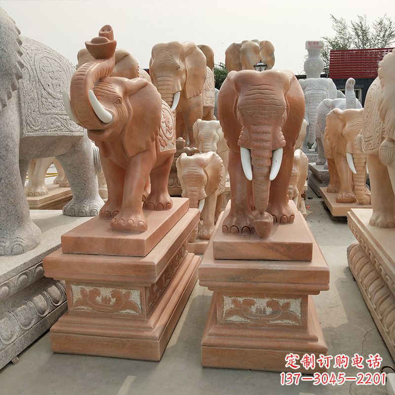 烟台大象水缸石雕塑