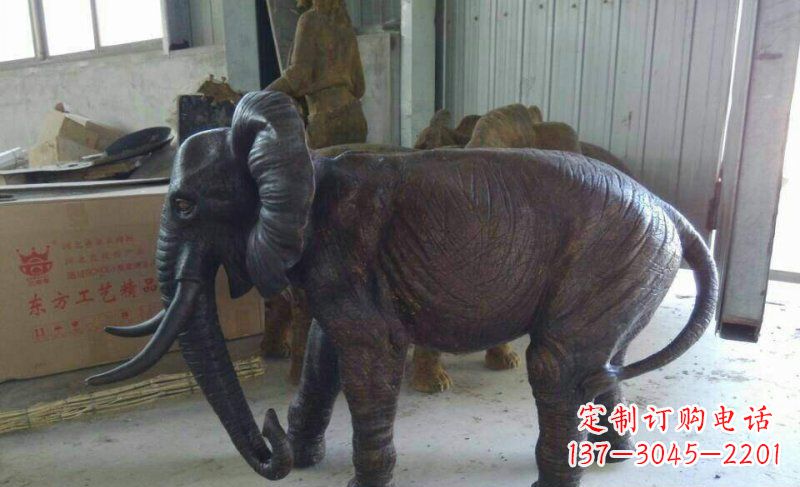 烟台大象铜雕广场动物雕塑