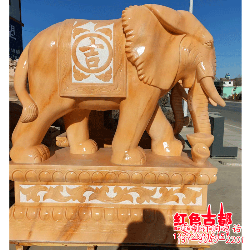 烟台大象头型石雕