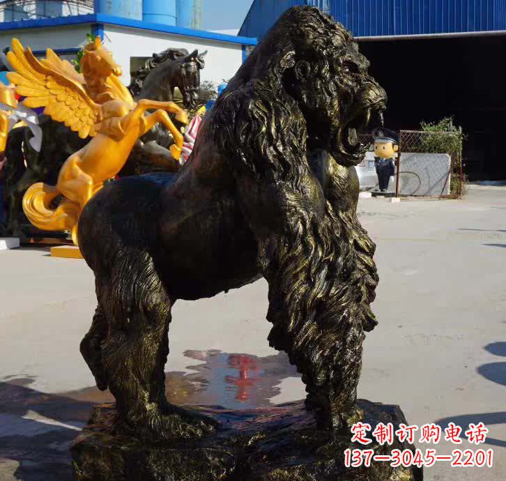 烟台大猩猩铜雕塑——匠心细节臻完美