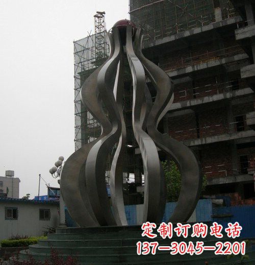烟台优雅大气的不锈钢葫芦雕塑