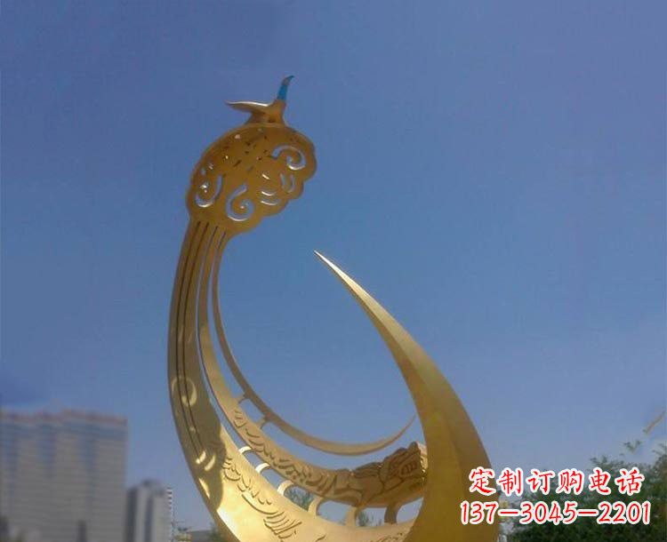 烟台不锈钢创意凤凰雕塑
