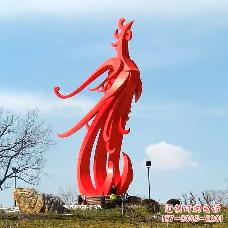 烟台凤凰不锈钢雕塑,增添景区魅力