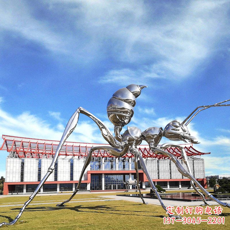 烟台大型不锈钢蚂蚁雕塑精工制作,绵延传奇
