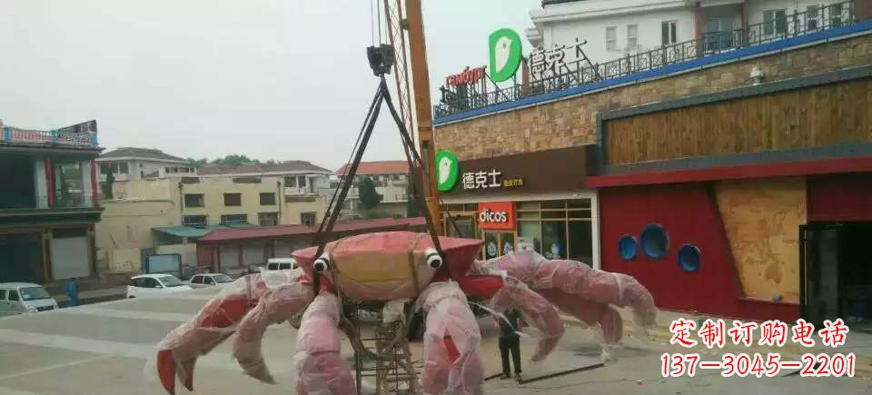 烟台11英寸不锈钢螃蟹雕塑