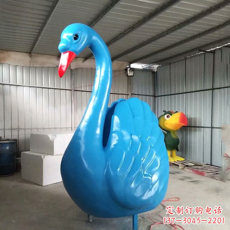 烟台大型彩绘天鹅雕塑