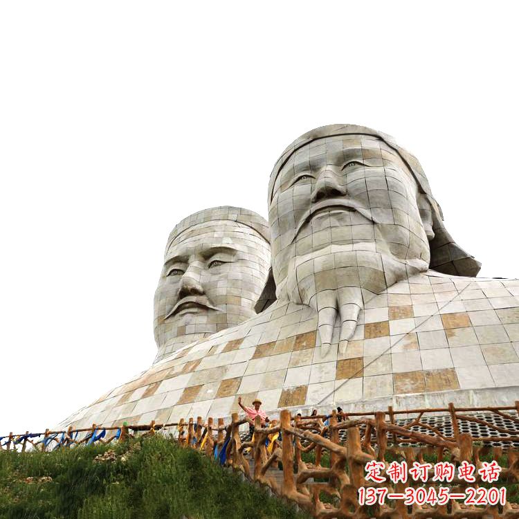 烟台大型成吉思汗石雕头像景观雕塑
