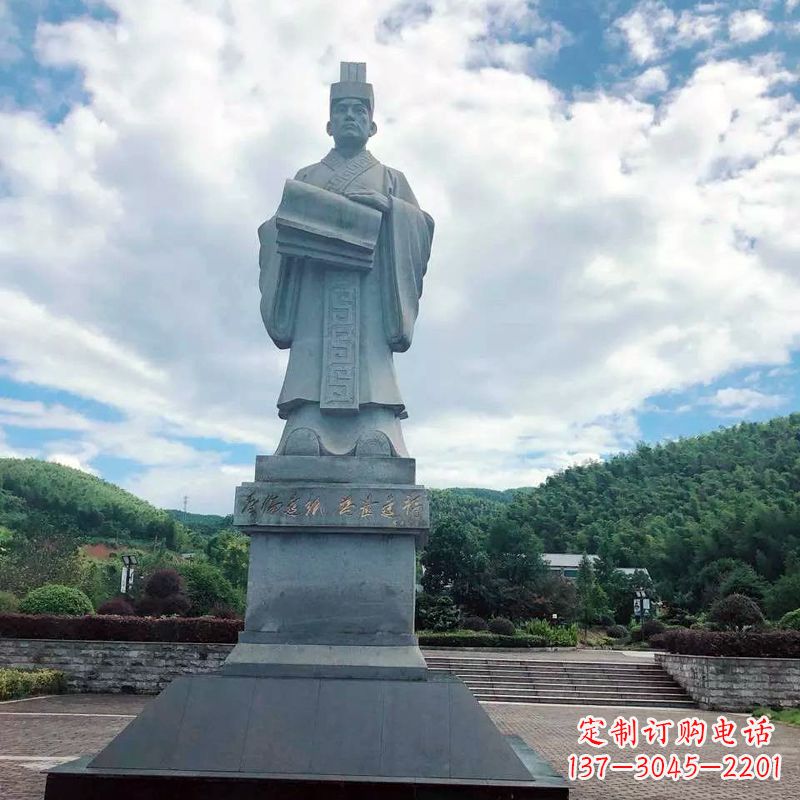 烟台大型蔡伦石雕像-景区广场历史文化名人雕塑
