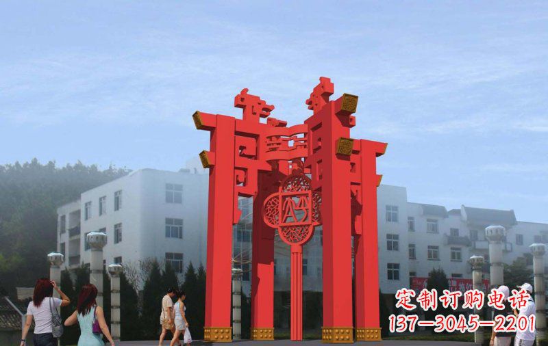 烟台不锈钢灯笼雕塑