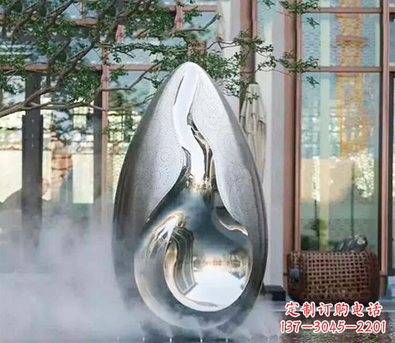 烟台高端大气水滴雕塑