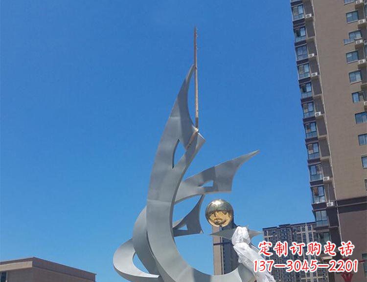烟台精美特大不锈钢凤凰雕塑