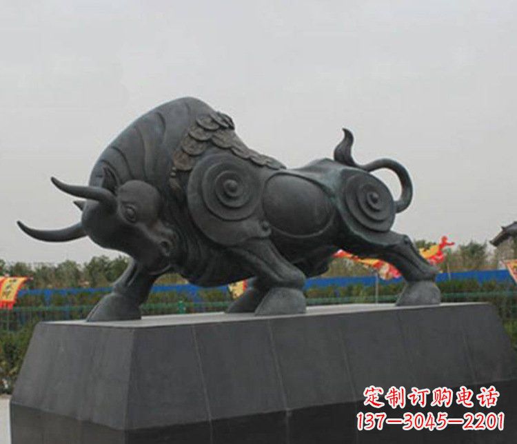 烟台大型动物雕塑铜雕牛摆件