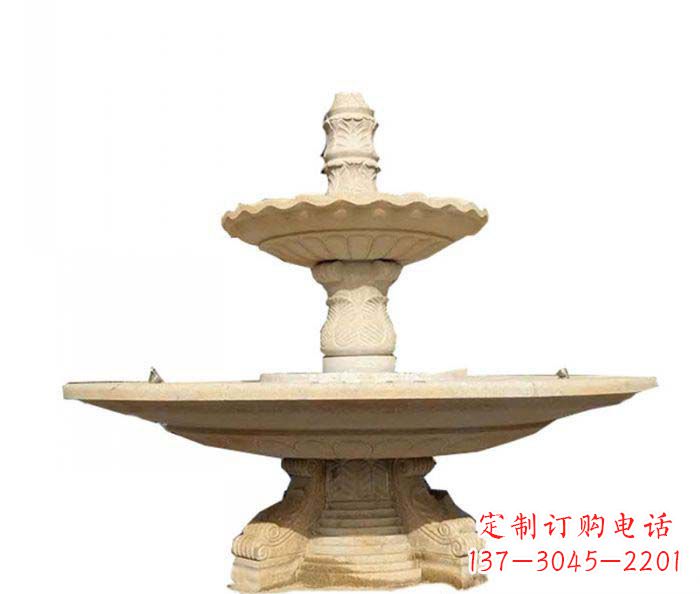 烟台大型多层喷泉石雕 (2)