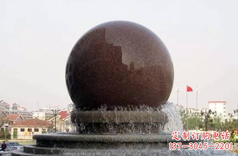 烟台大型风水球喷泉石雕