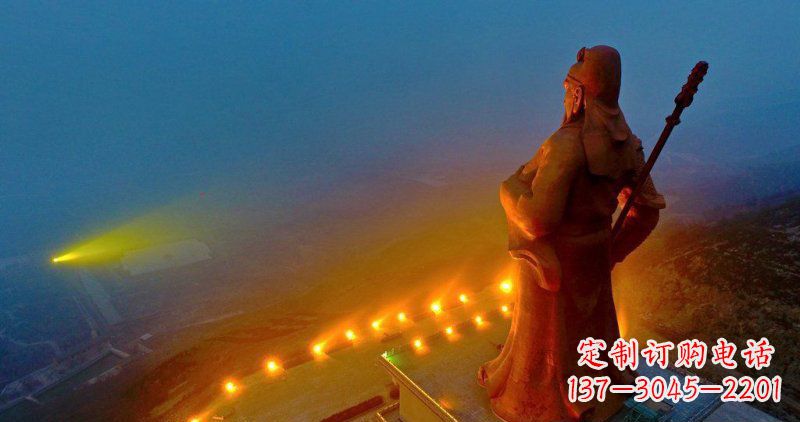 烟台精美关公雕塑 林景观玻璃钢雕塑