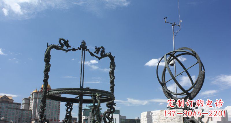 烟台中领雕塑浑天仪雕塑 铜雕景观构筑