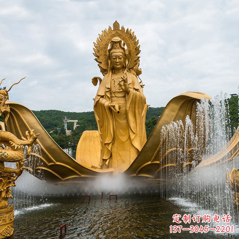 烟台大型观音铜雕景观雕塑