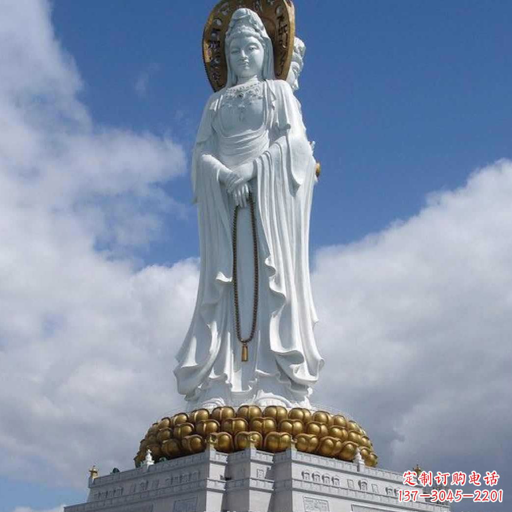 烟台大型三面观音菩萨石雕