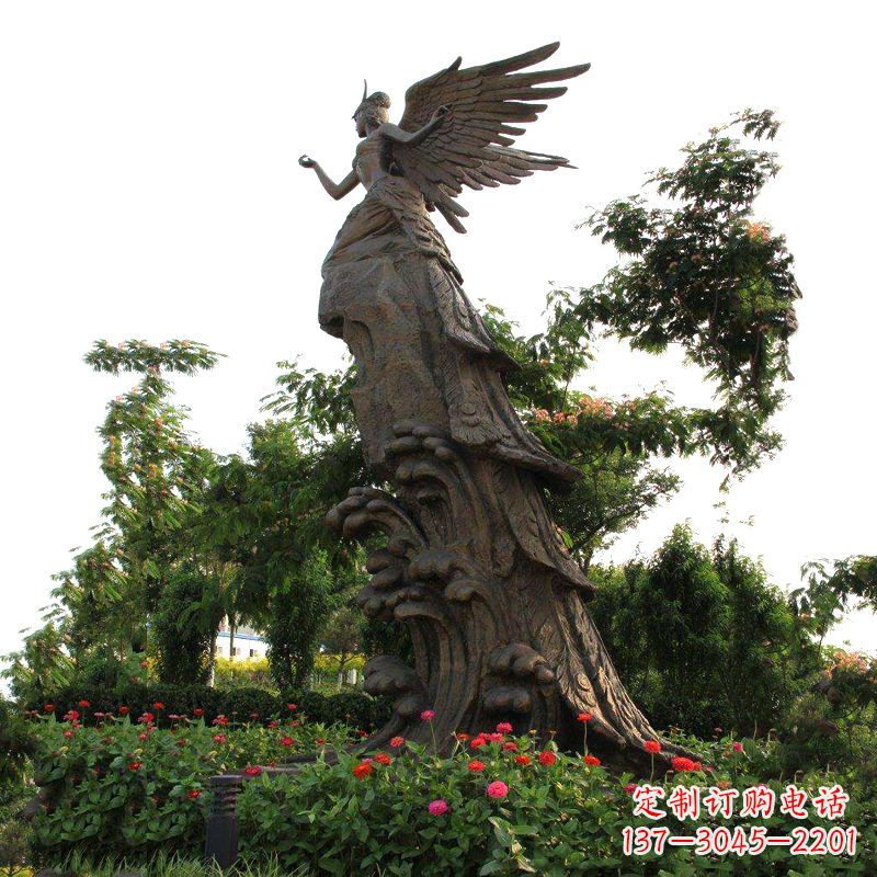 烟台大型神话人物精卫(女娃)填海景观雕塑