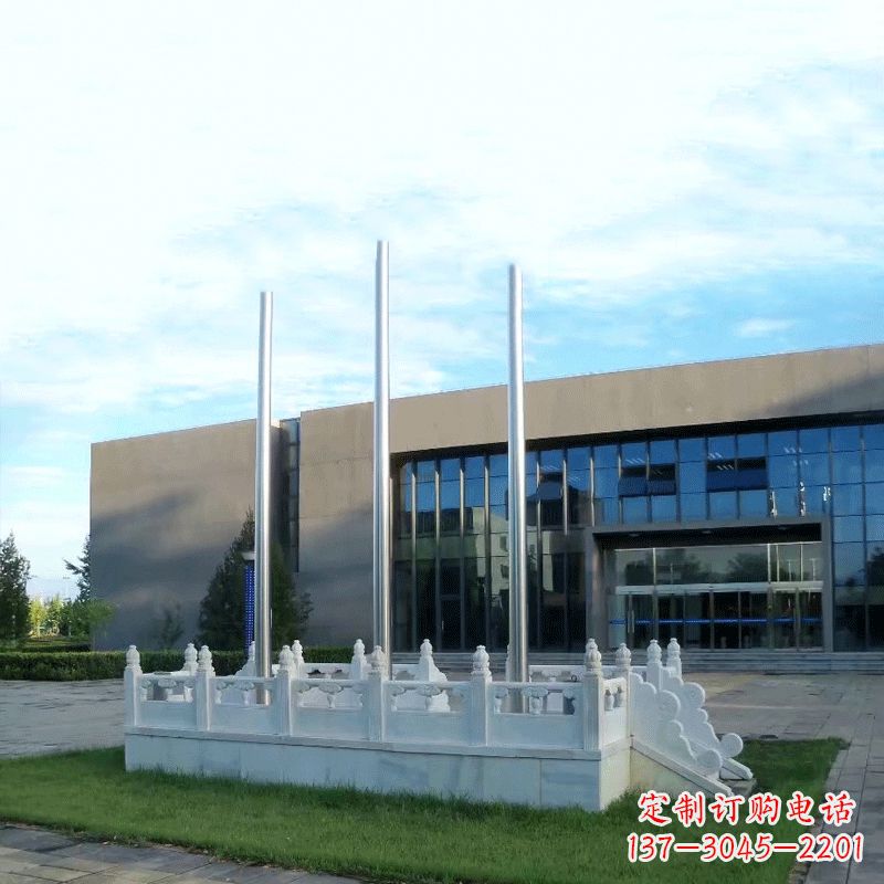 烟台精美石雕升旗台雕塑