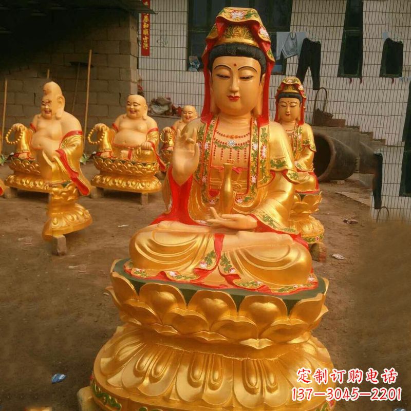 烟台完美体现观音神性的铸铜观音雕塑