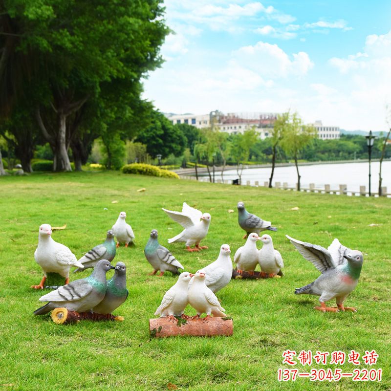 烟台大学雕塑手举和平鸽