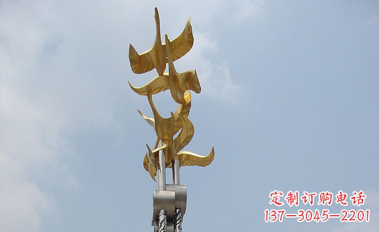 烟台大雁不锈钢梦想雕塑