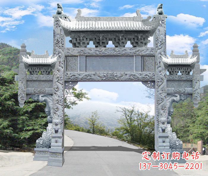烟台精美牌坊雕塑
