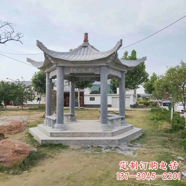 烟台中领雕塑 | 六角石凉亭公园雕塑