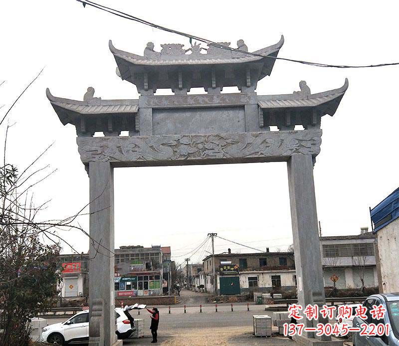 烟台精美大理石牌坊石雕