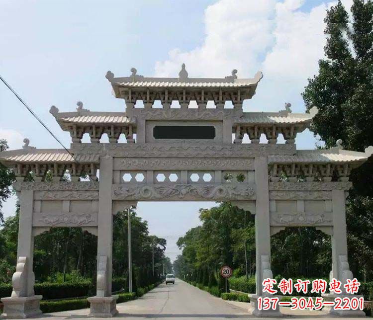 烟台定制牌坊雕塑,传承中国传统文化