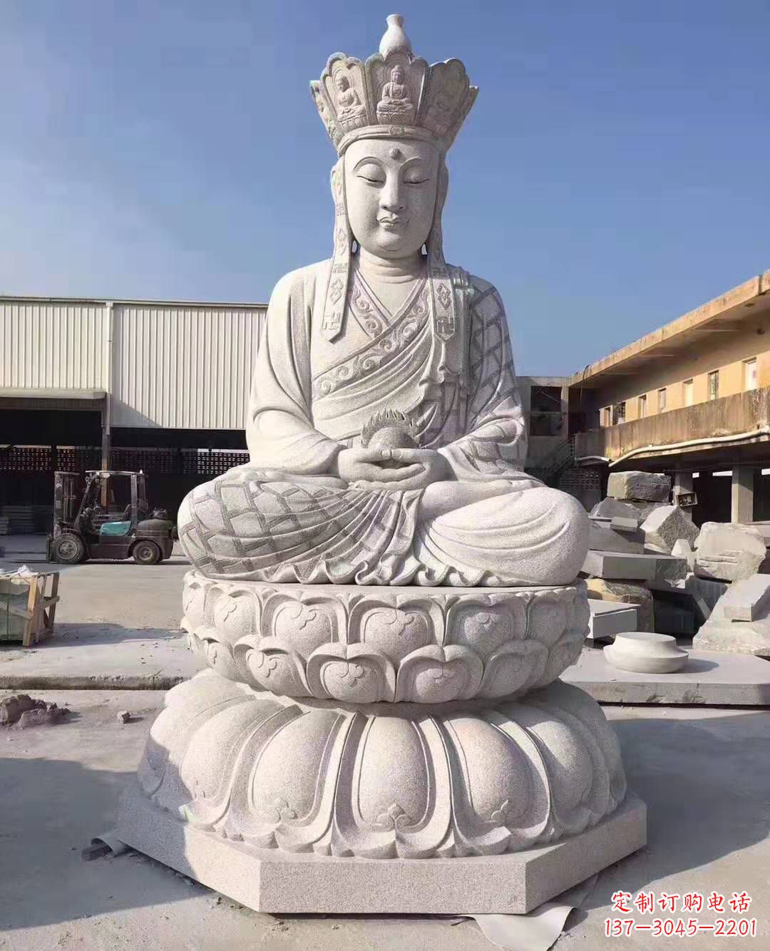 烟台精美雕塑——地藏王石雕佛像摆件