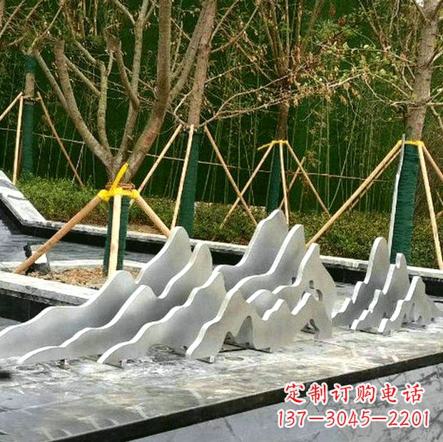 烟台高品质室外不锈钢假山雕塑